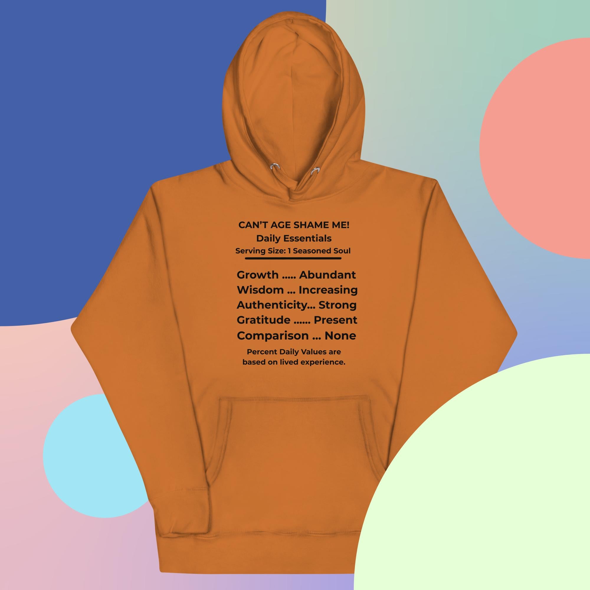 Adobe Nutrition Facts Hoodie (Zero Comparison (Black Text)

