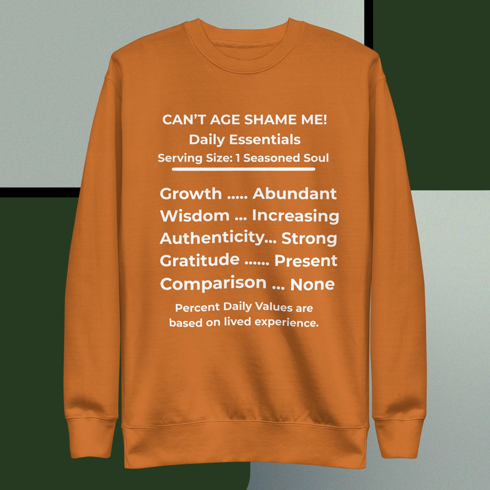 Adobe Nutrition Facts Unisex Sweatshirt: Zero Comparison (White Text)

