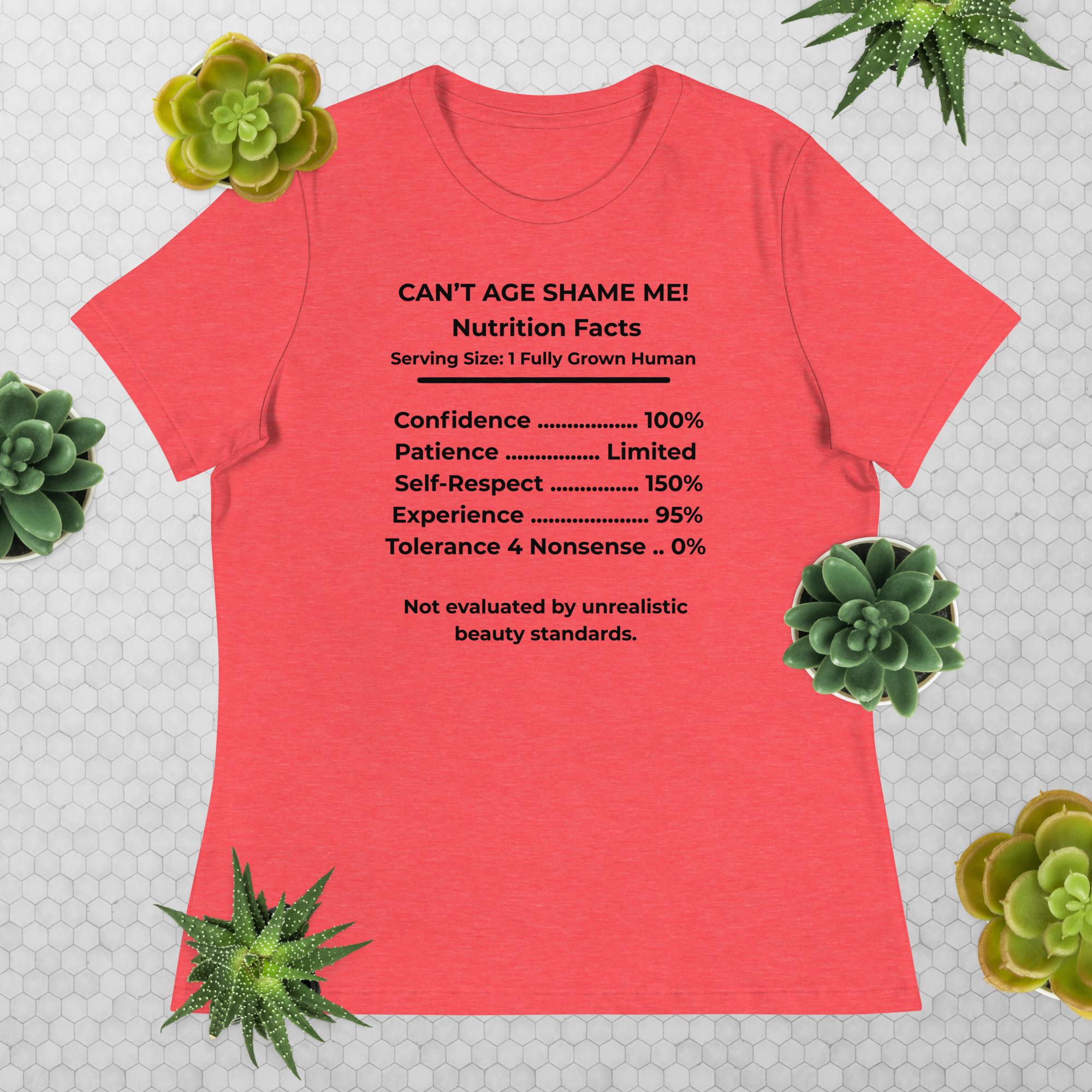 Heather Red Nutrition Facts Hoodie: Zero Nonsense (Black Text)