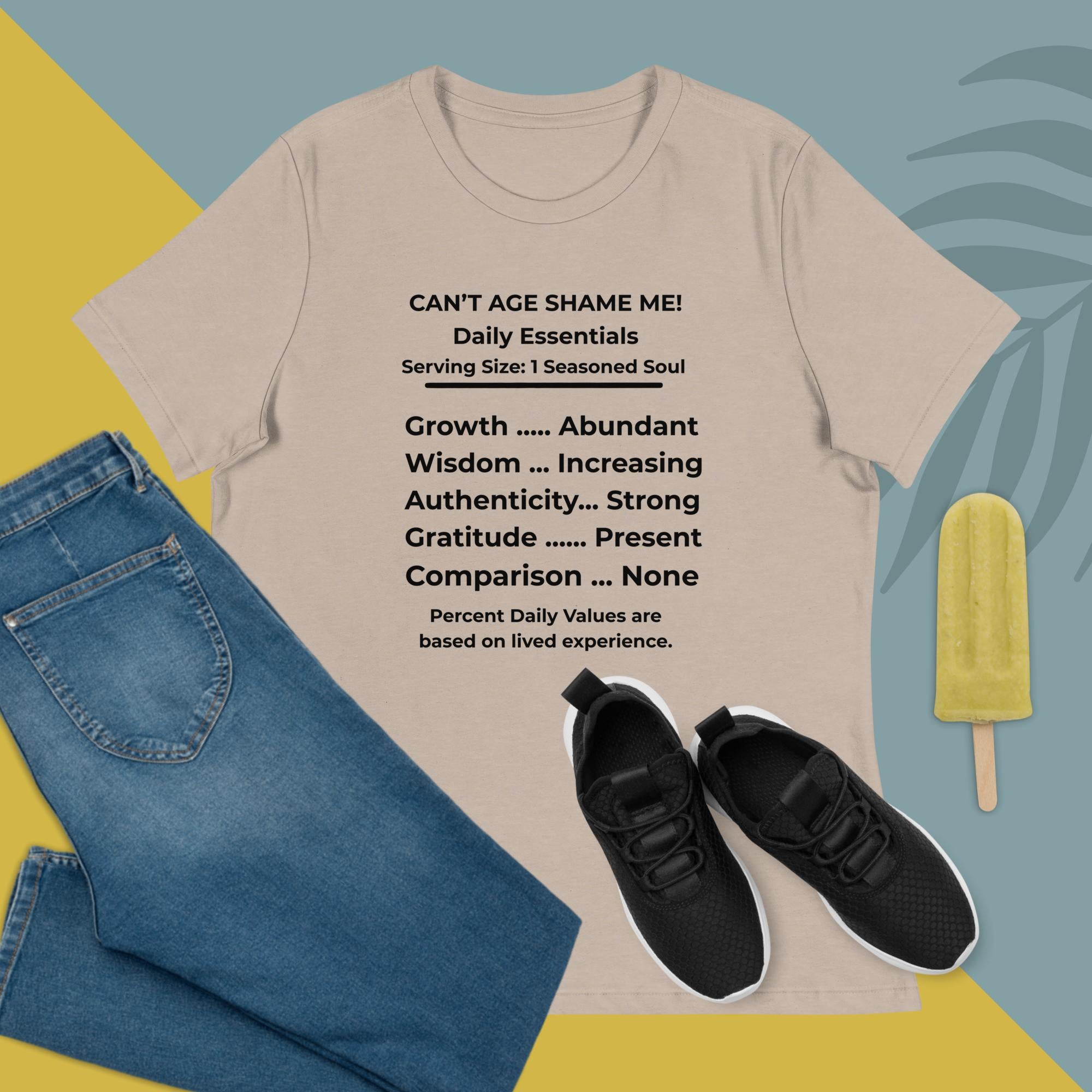 Heather Stone Nutrition Facts Women’s Relaxed T-Shirt: Zero Comparison (Black Text)

