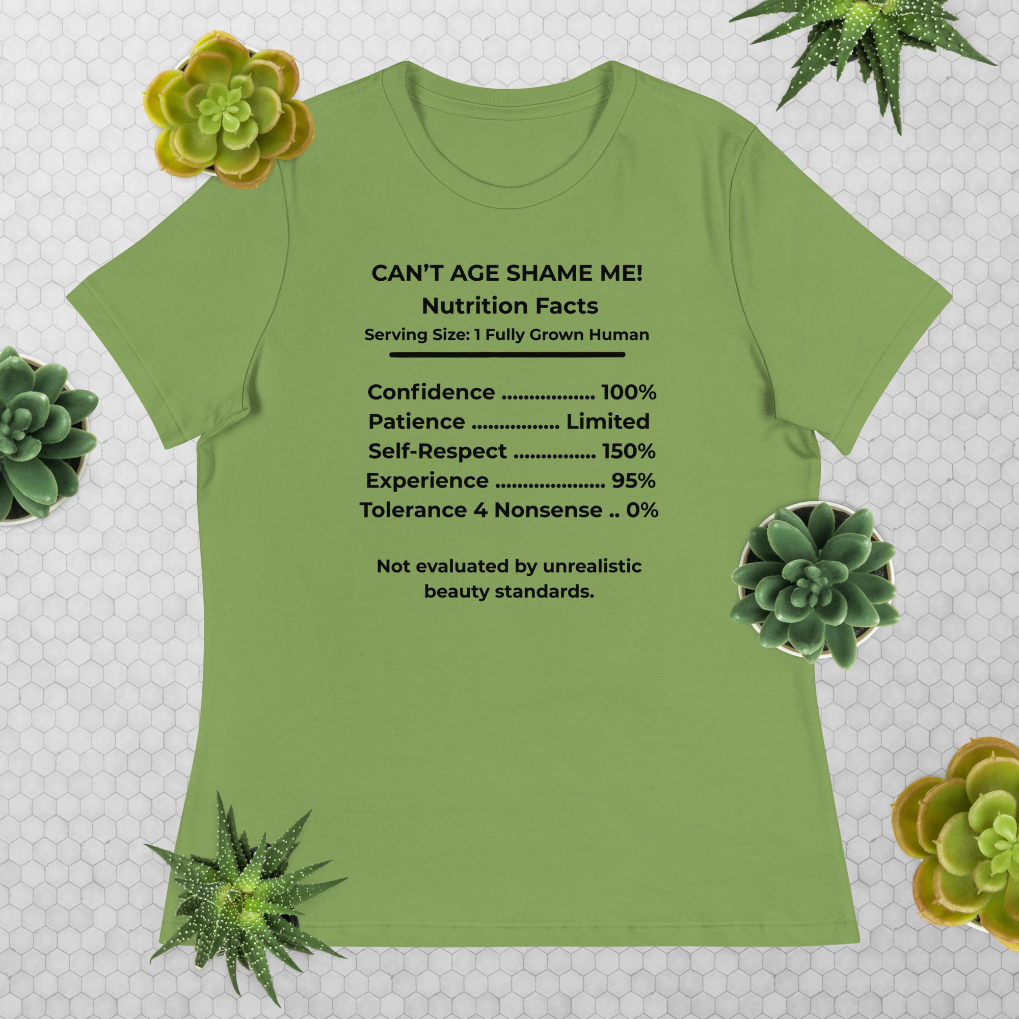 Leaf Green Nutrition Facts Hoodie: Zero Nonsense (Black Text)