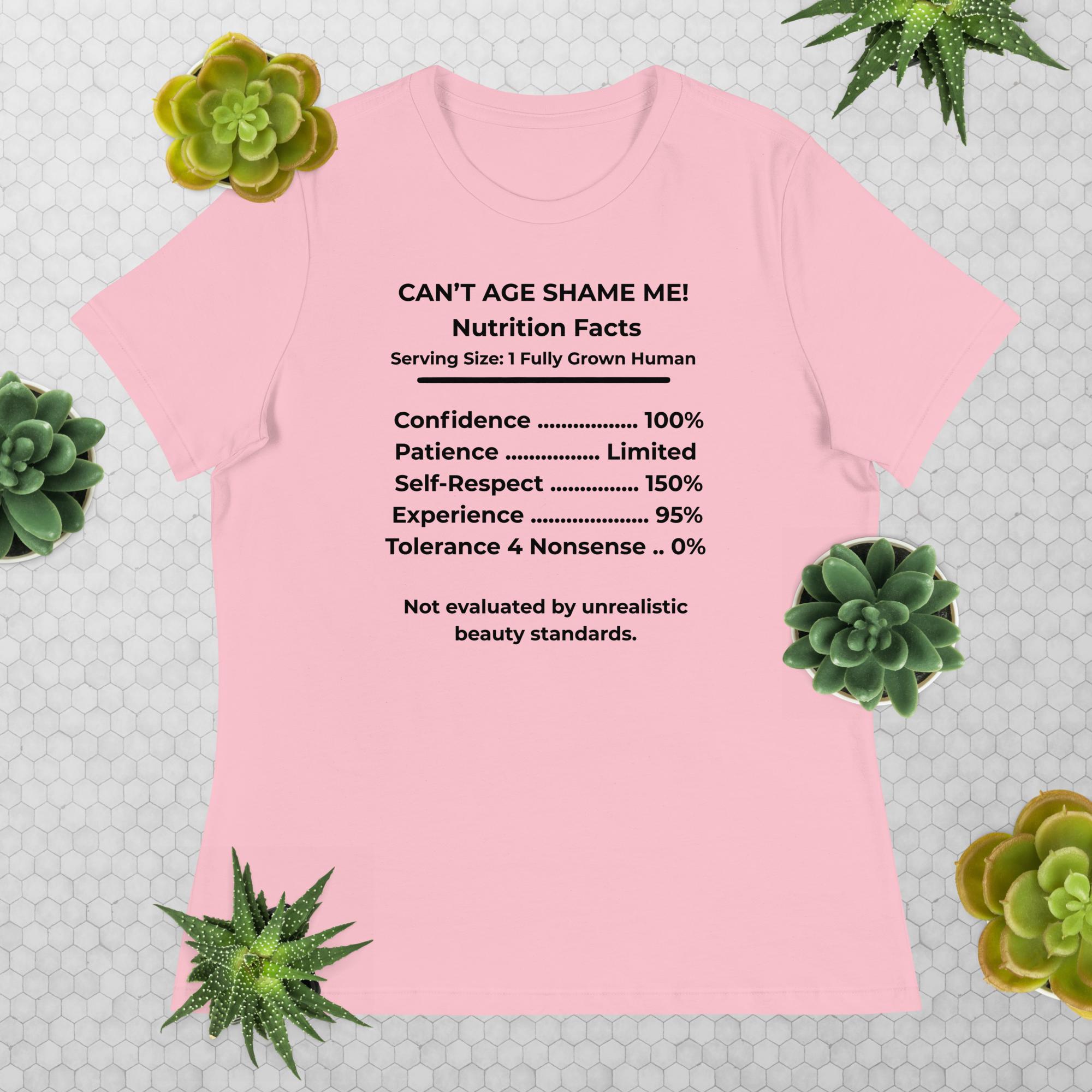 Pink Nutrition Facts Hoodie: Zero Nonsense (Black Text)